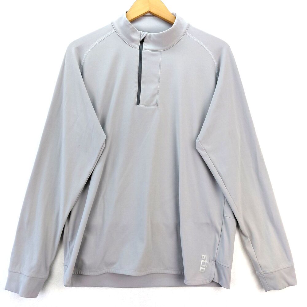 STIO Basis Power Dry 1/4 Zip Performance Jacket Mens M Gray Pullover Base layer